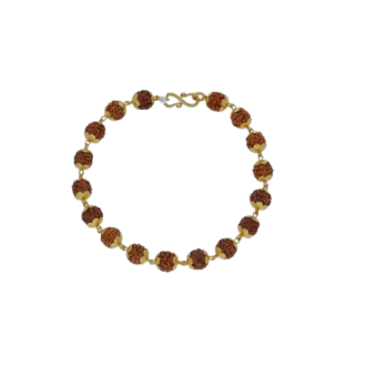 Gold Platted Rudraksh Bracelet