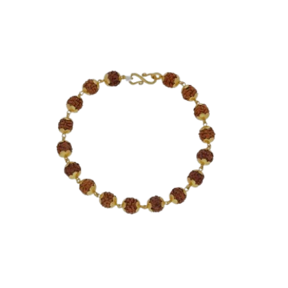 Gold Platted Rudraksh Bracelet