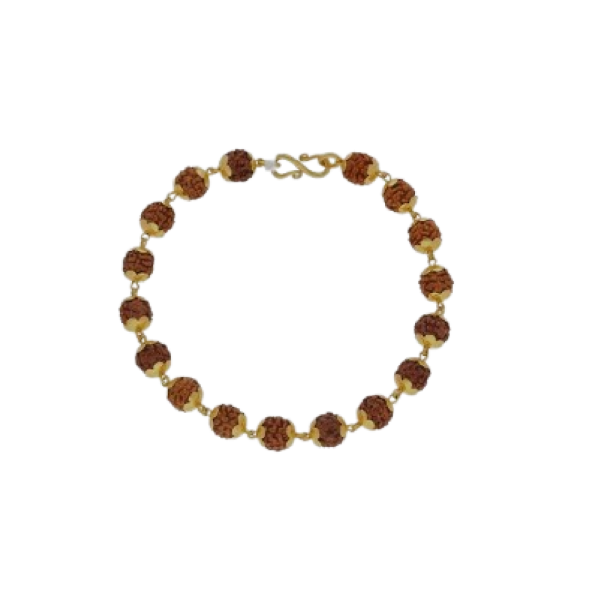 Gold Platted Rudraksh Bracelet